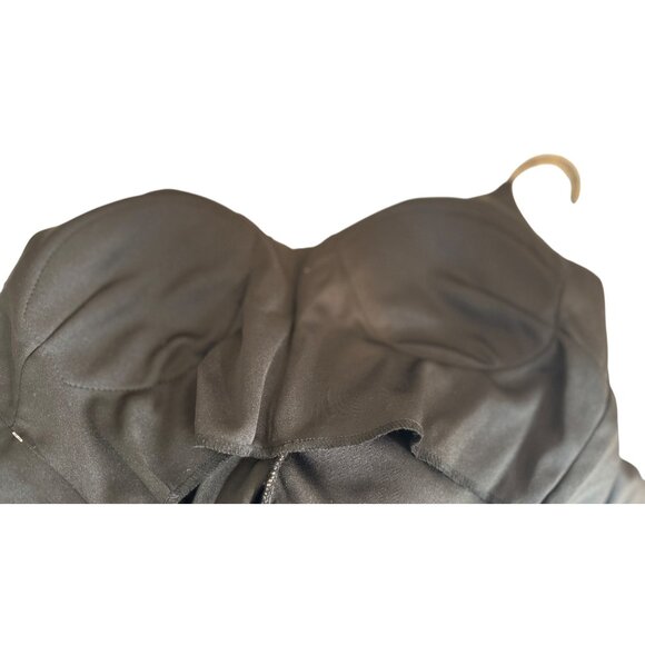 NWT JUMP Apparel Brown Zebra Small Print Ruched Bodycon Mini Dress Thin Straps - Picture 12 of 14